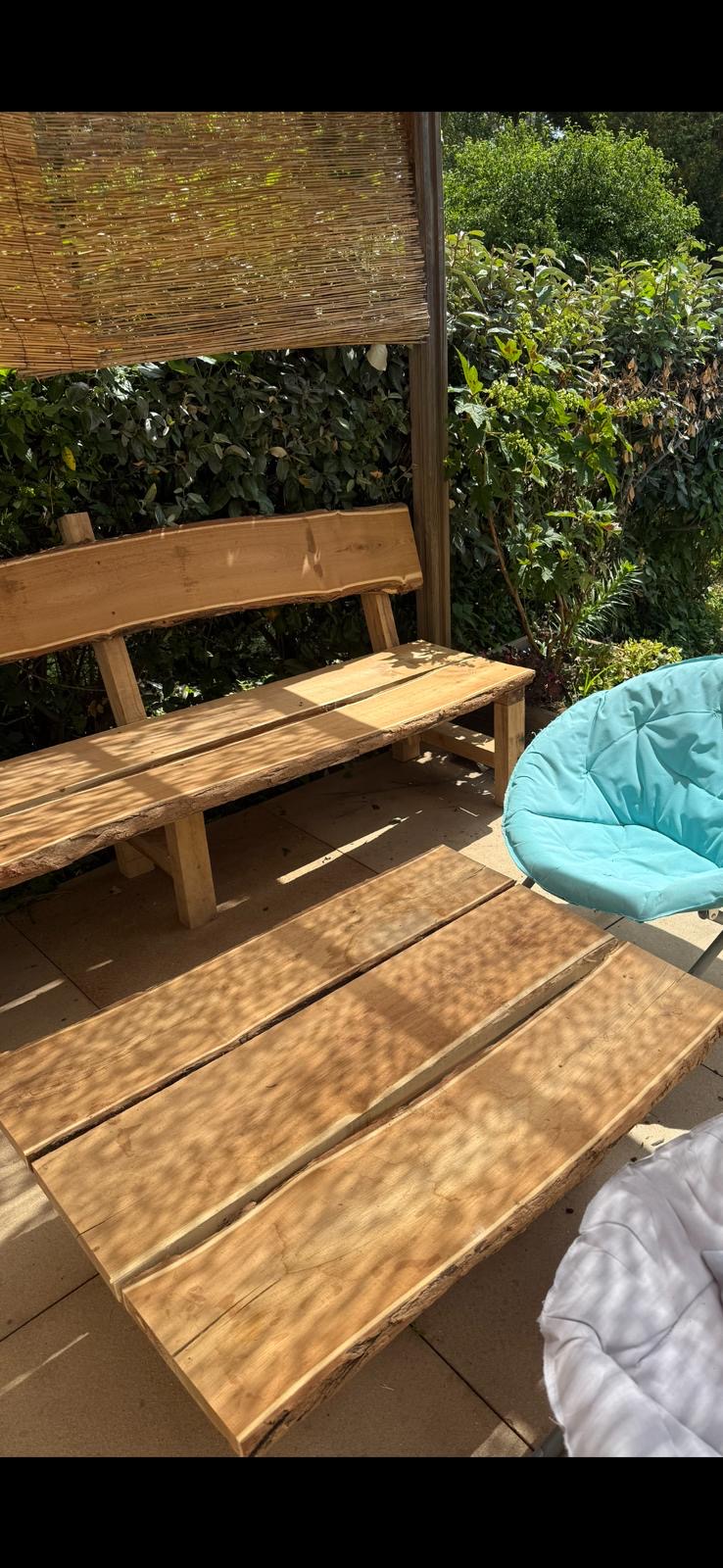 Banc plateau d'acacia
